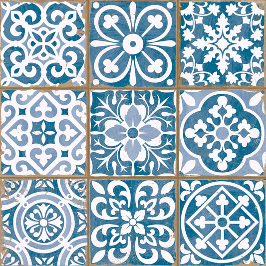 FS Faenza-A Blue Ceramic Tile 33 x 33cm