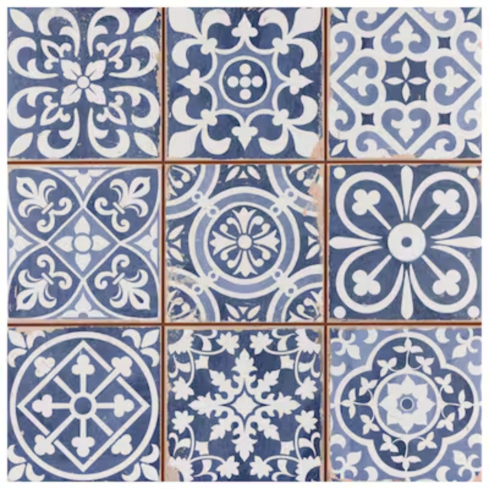 FS Faenza-A Blue Ceramic Tile 33 x 33cm-Delforno