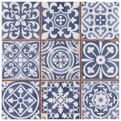FS Faenza-A Blue Ceramic Tile 33 x 33cm-Delforno