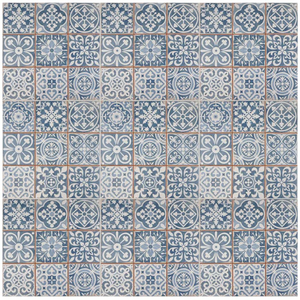 FS Faenza-A Blue Ceramic Tile 33 x 33cm-Delforno