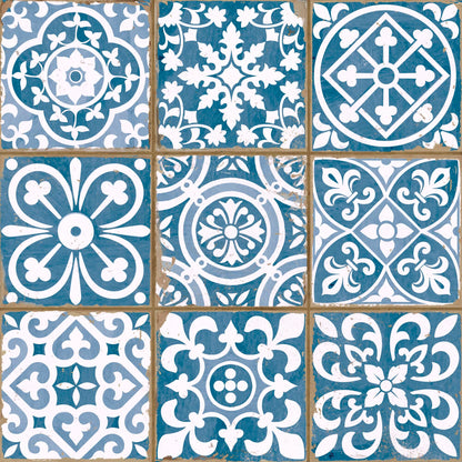 FS Faenza-A Blue Ceramic Tile 33 x 33cm