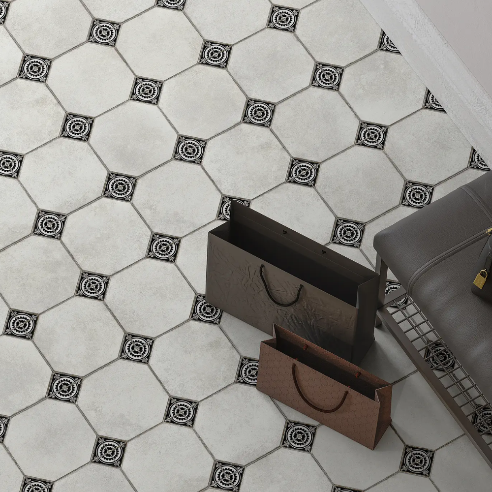 Leeds Black Porcelain Tile 33.3 x 33.3cm-Delforno