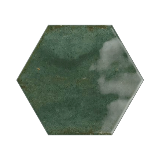 Hope Olive Hexagon Ceramic Tile 15 x 17.3cm