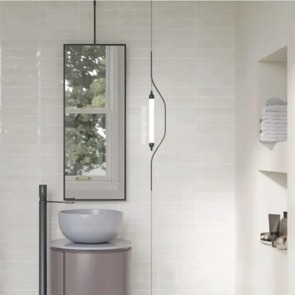 Vibe White Ceramic Tile 6 x 25cm-Delforno