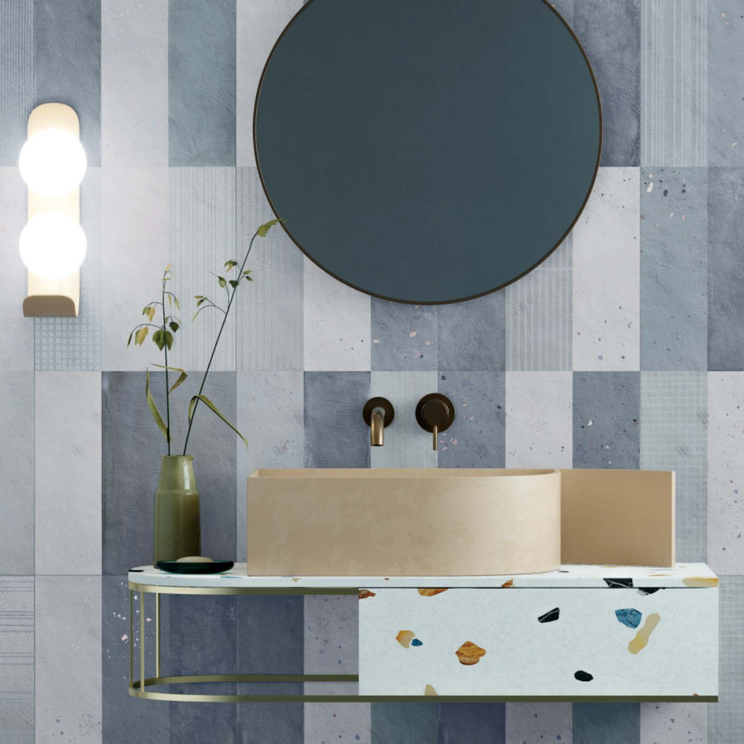 Watercolour Ocean Concrete Tile 33 x 100cm