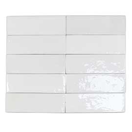Safi White Ceramic Tile 5.2 x 16cm-Delforno