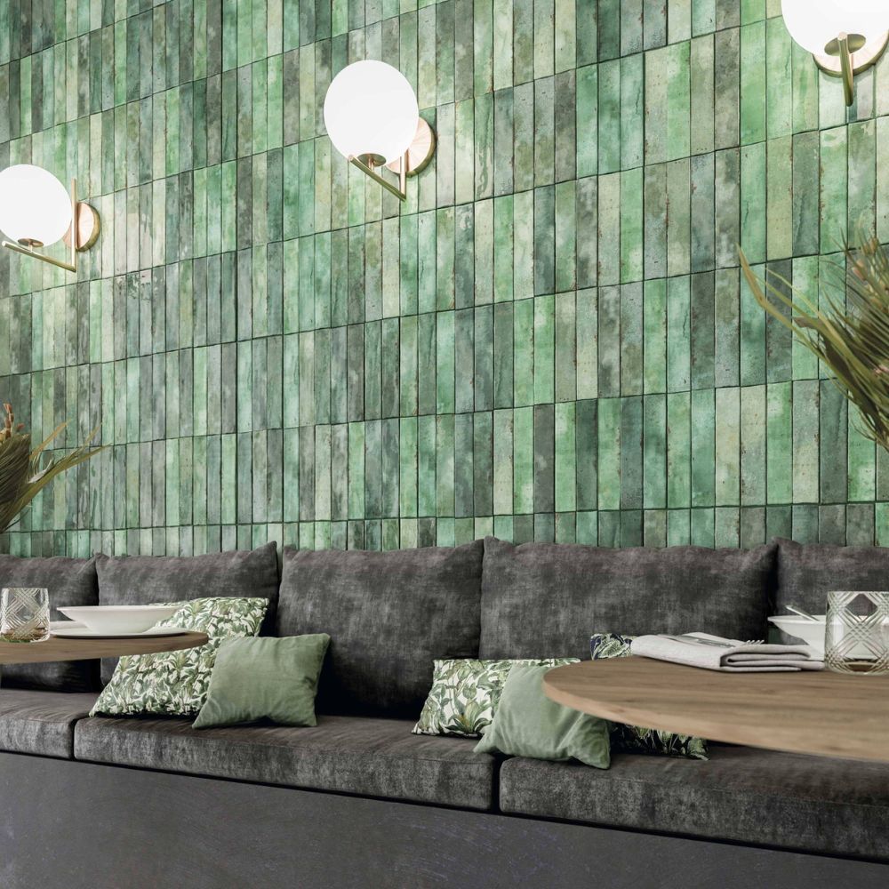 Enamel Moss Wall Tile 5cm x 25cm-Delforno