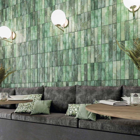 Enamel Moss Wall Tile 5cm x 25cm-Delforno