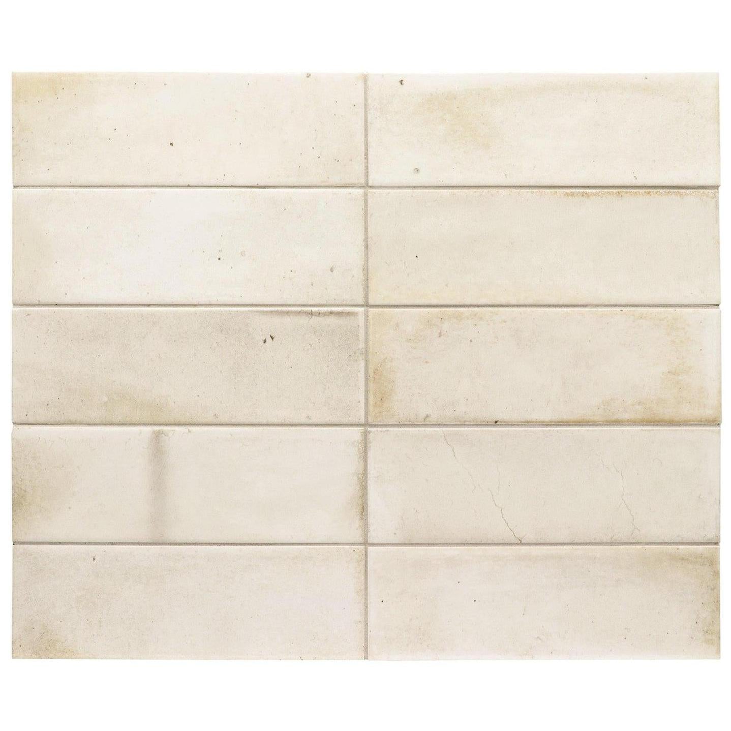 Small Format Hanoi White Ceramic Tile 6.5 x 20cm-Delforno