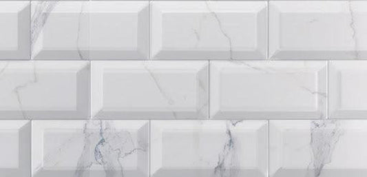 Subway Collection Victorian Carrara Ceramic Tile 10 x 20cm-Delforno