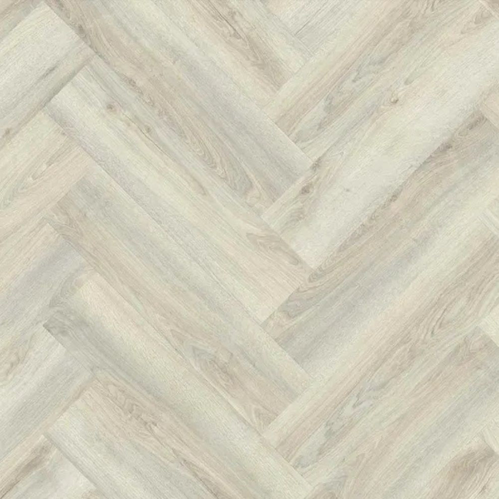Kentucky Oak Beige Herringbone 6mm Luxury Vinyl Tile 12.6 x 63cm – Delforno