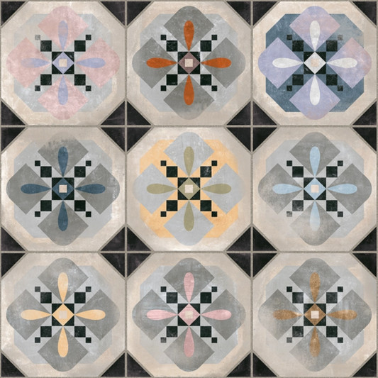 Hyde Muticolour Ceramic Tile 31.6 x 31.6cm-Delforno