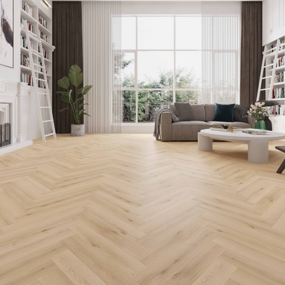 Milano Terra Oak Herringbone Laminate Wooden Flooring 10.10cm x 60.60cm-Whiteriver-Delforno