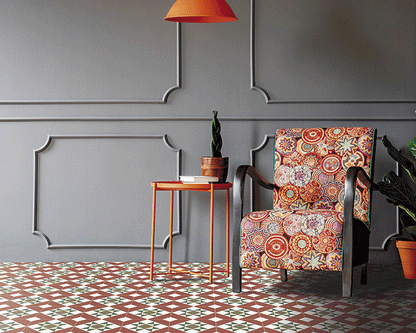 Victorian Collection Vetro Compass Porcelain Tile 20 x 20cm-Delforno