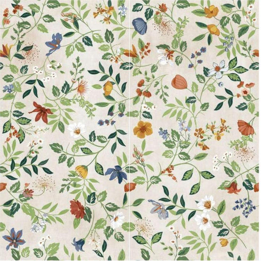 Wonderwall Botanicals : Tiffany Blossom Pattern Tiles-Tiles-Delforno