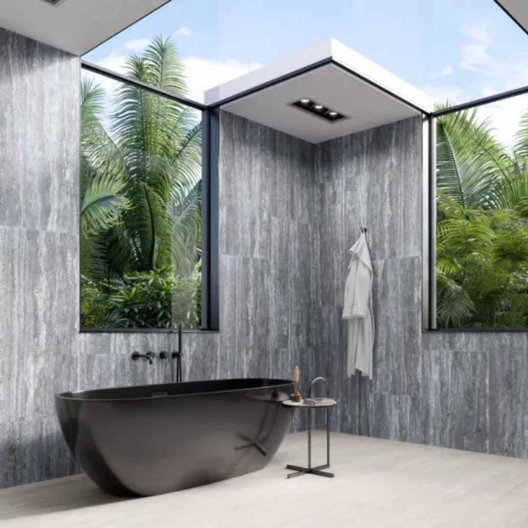 Travertino Blue Natural Porcelain Tile 60 x 120cm-Delforno
