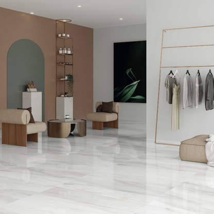 AU Bianco Delicatto Porcelain Tile 60cm x 120cm