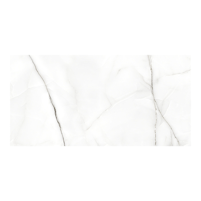 Au Crystal White Polished Porcelain Tile 60 x 120cm-Delforno