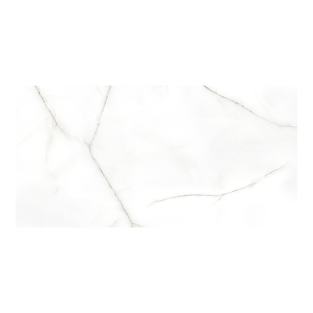 Au Crystal White Polished Porcelain Tile 60 x 120cm-Delforno