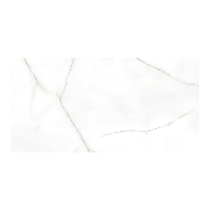 Au Crystal White Polished Porcelain Tile 60 x 120cm-Delforno