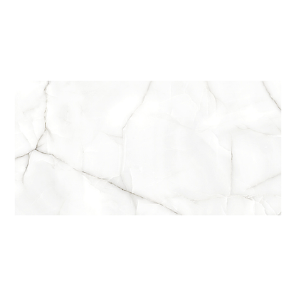 Au Crystal White Polished Porcelain Tile 60 x 120cm-Delforno