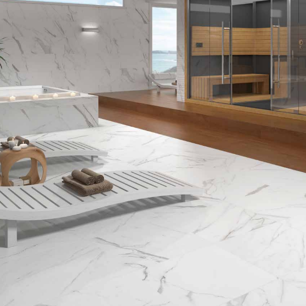 Calacatta White Porcelain Tile 60 x 60cm