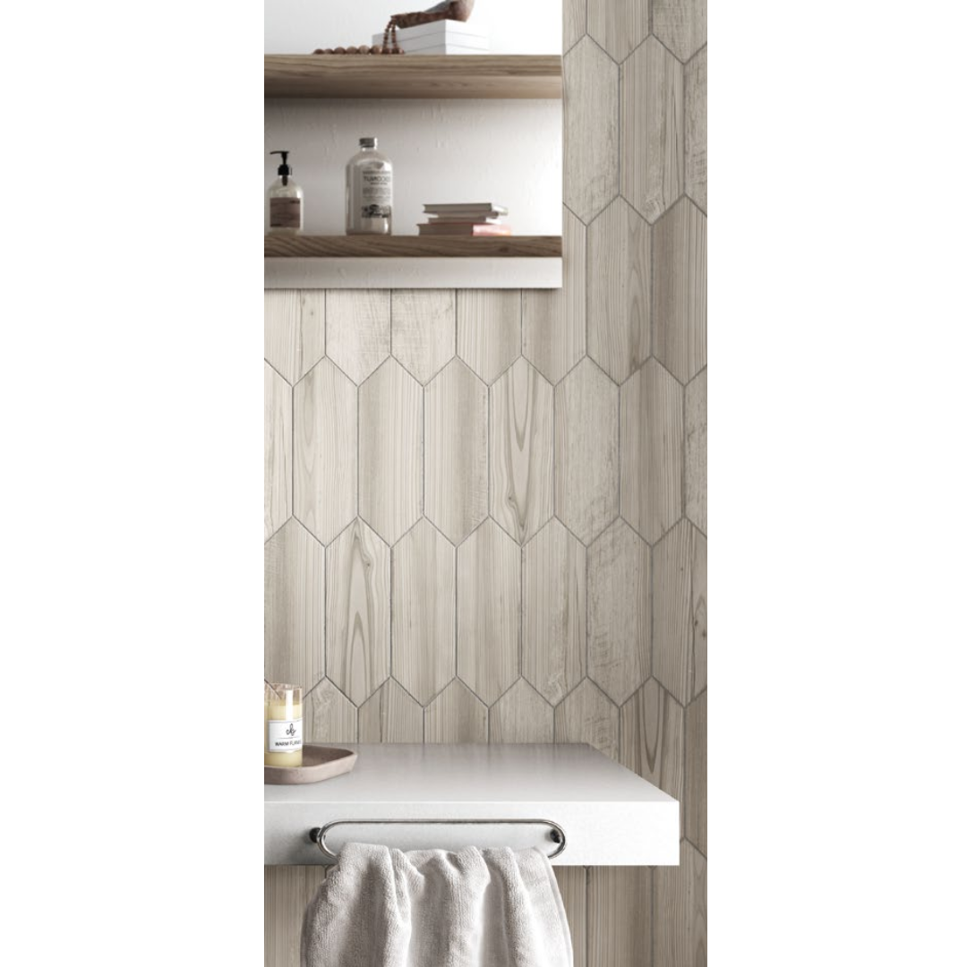 Woodland Losagna Grey Wood Effect Porcelain Tile 10 x 30cm-Delforno