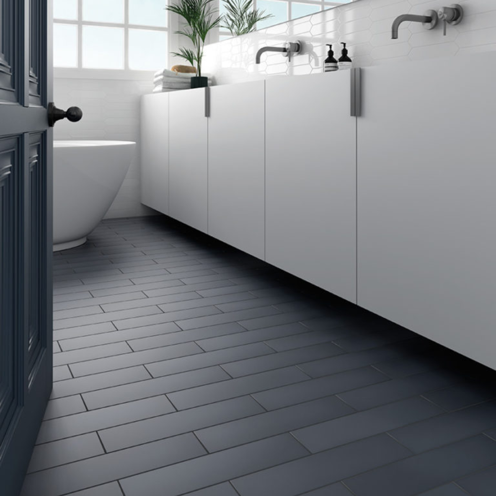 Stromboli Glassy Blue Porcelain Tile 9.2 x 36.8cm-Delforno