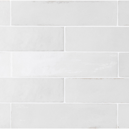 Tribeca Gypsum White Porcelain Tile 6 x 24.6cm-Delforno