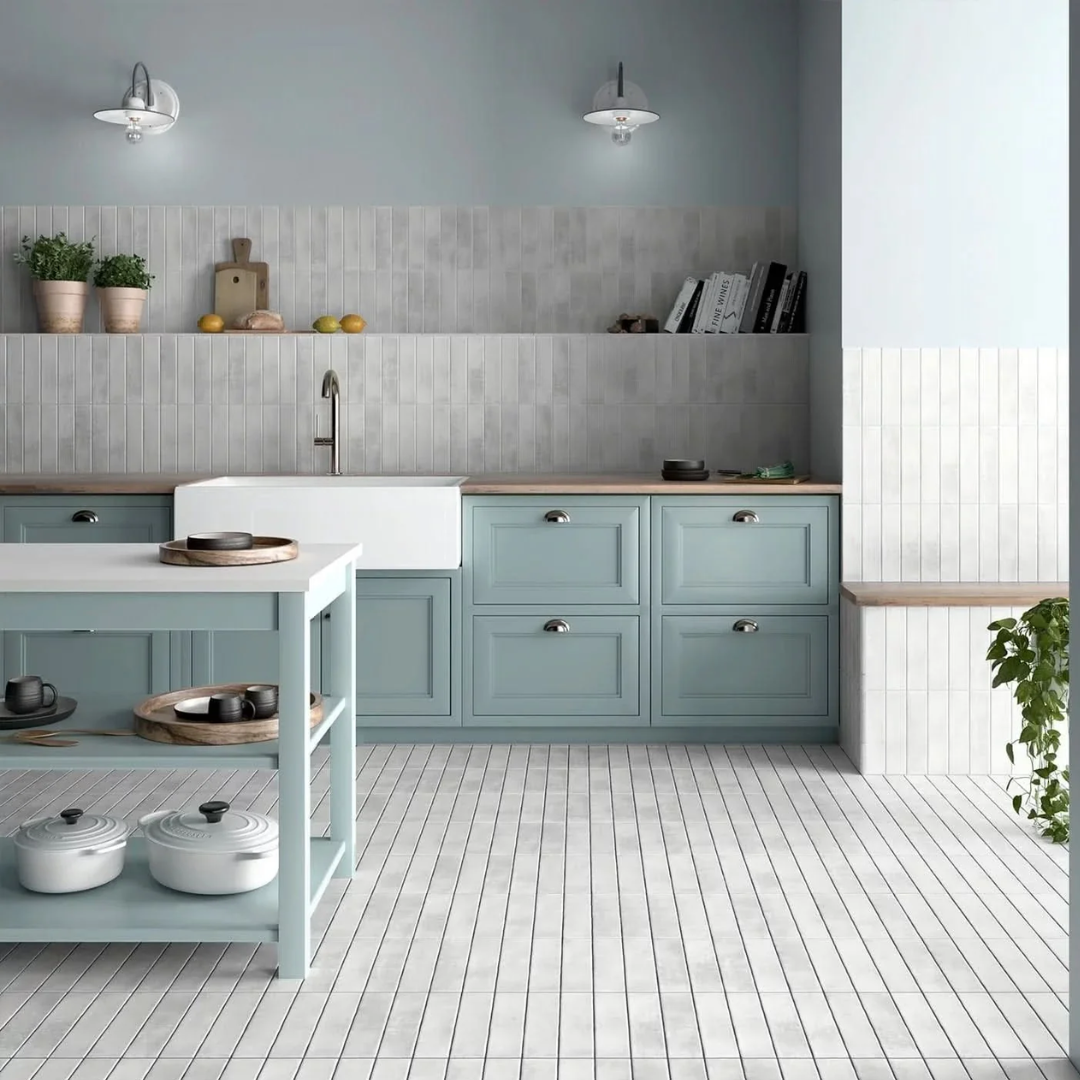 Argile Ice Porcelain Tile 6 x 24.6cm