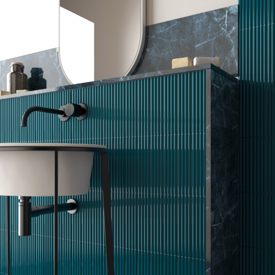 Small Format Costasera Onda Glacier Ceramic Tile 5 x 20cm-Delforno