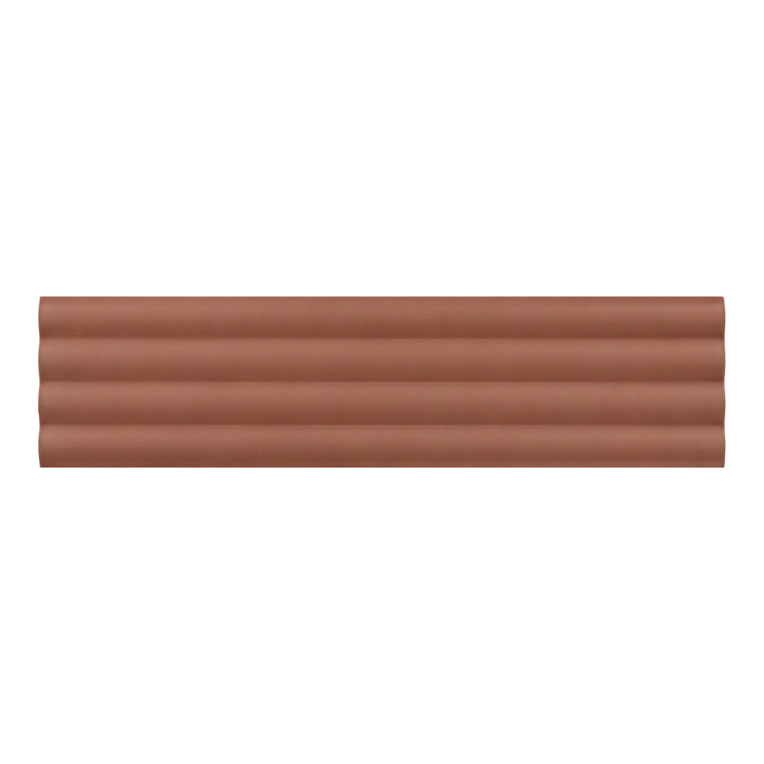 Small Format Costasera Onda Terra Matt Ceramic Tile 5 x 20cm-Delforno