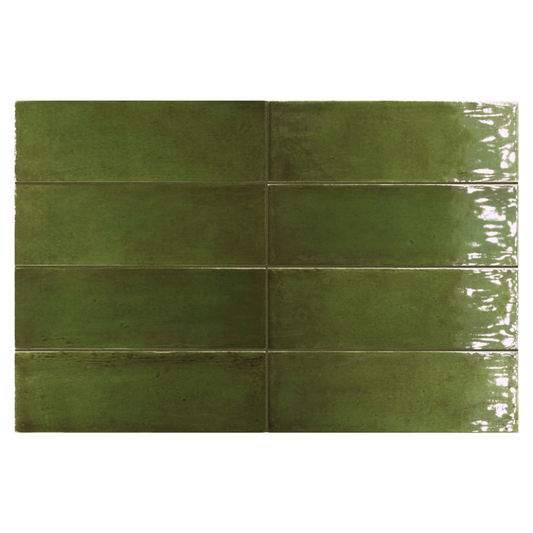 Fango Green Porcelain Tile 5 x 15cm-Delforno