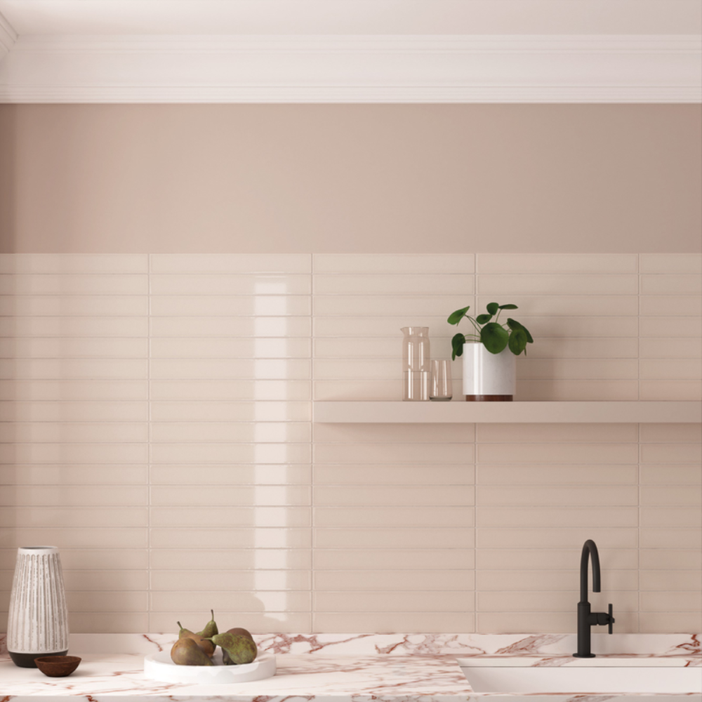 Vitral Pink Ceramic Tile 5 x 40cm-Equipe-Delforno