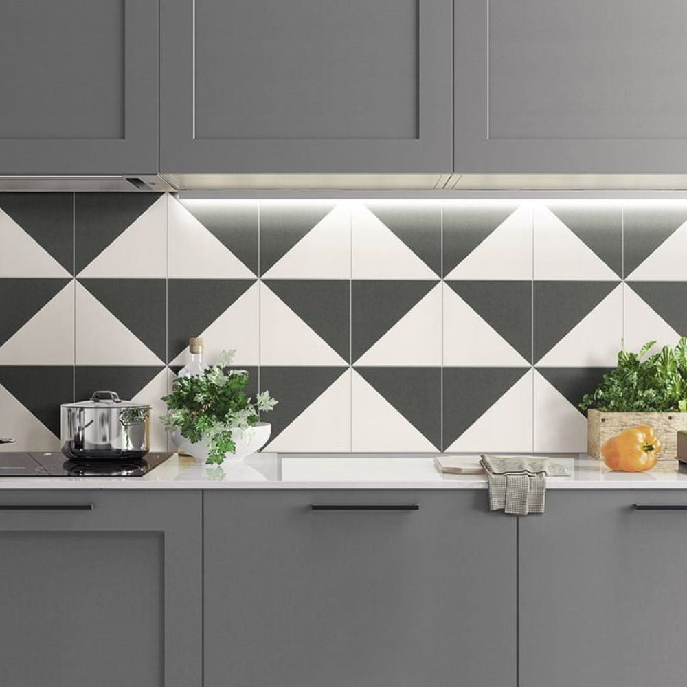 Fired Middle Black Matt Porcelain Tile 20 x 20cm-Delforno