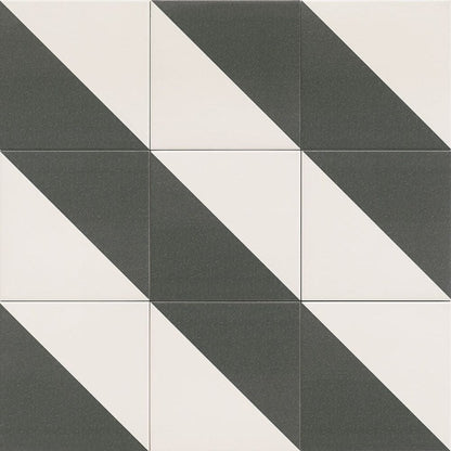 Fired Middle Black Matt Porcelain Tile 20 x 20cm-Delforno