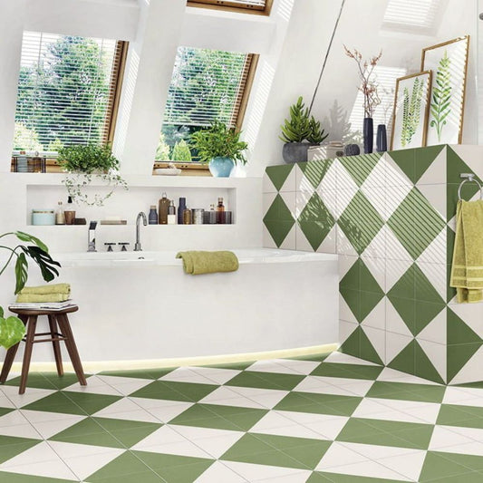 Fired Middle Green Matt Porcelain Tile 20 x 20cm-Delforno