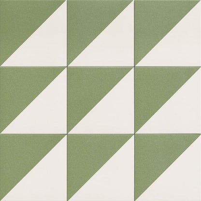 Fired Middle Green Matt Porcelain Tile 20 x 20cm-Delforno