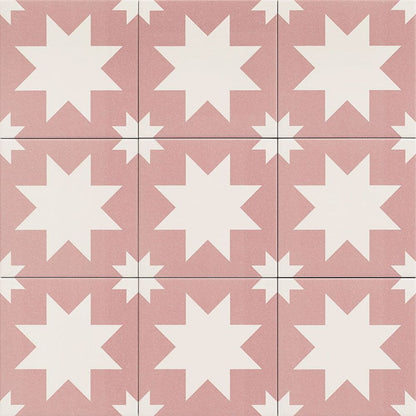 Fired Star Pink Matt Porcelain Tile 20 x 20cm-Delforno