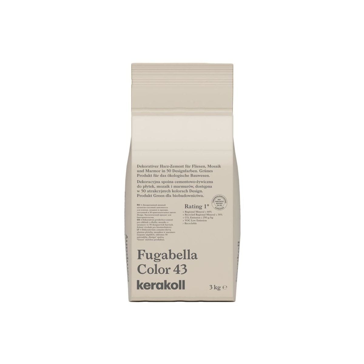 Fugabella Color Grout 43 Limestone 3Kg-Delforno