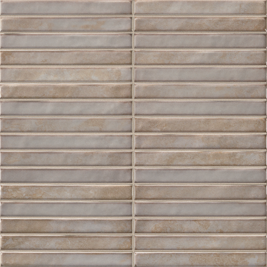 Pencil Raku Grey Ceramic Tile 35 x 35cm