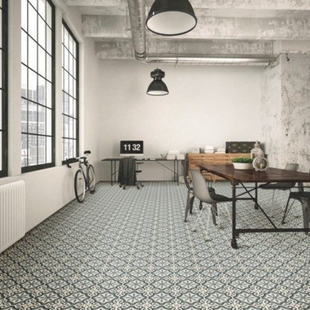 Centro Florentine Blue Porcelain Tile 20 x 20cm-Delforno