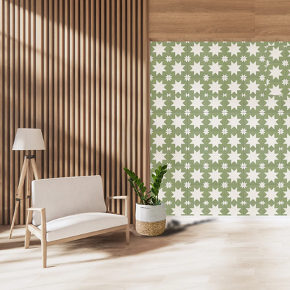 Fired Star Green Matt Porcelain Tile 20 x 20cm