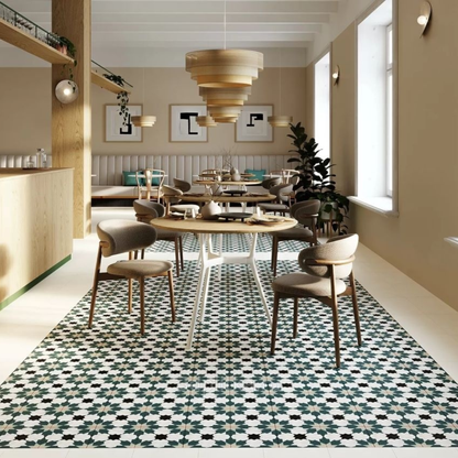 Flor Blue Porcelain Tile 45 x 45cm-Delforno