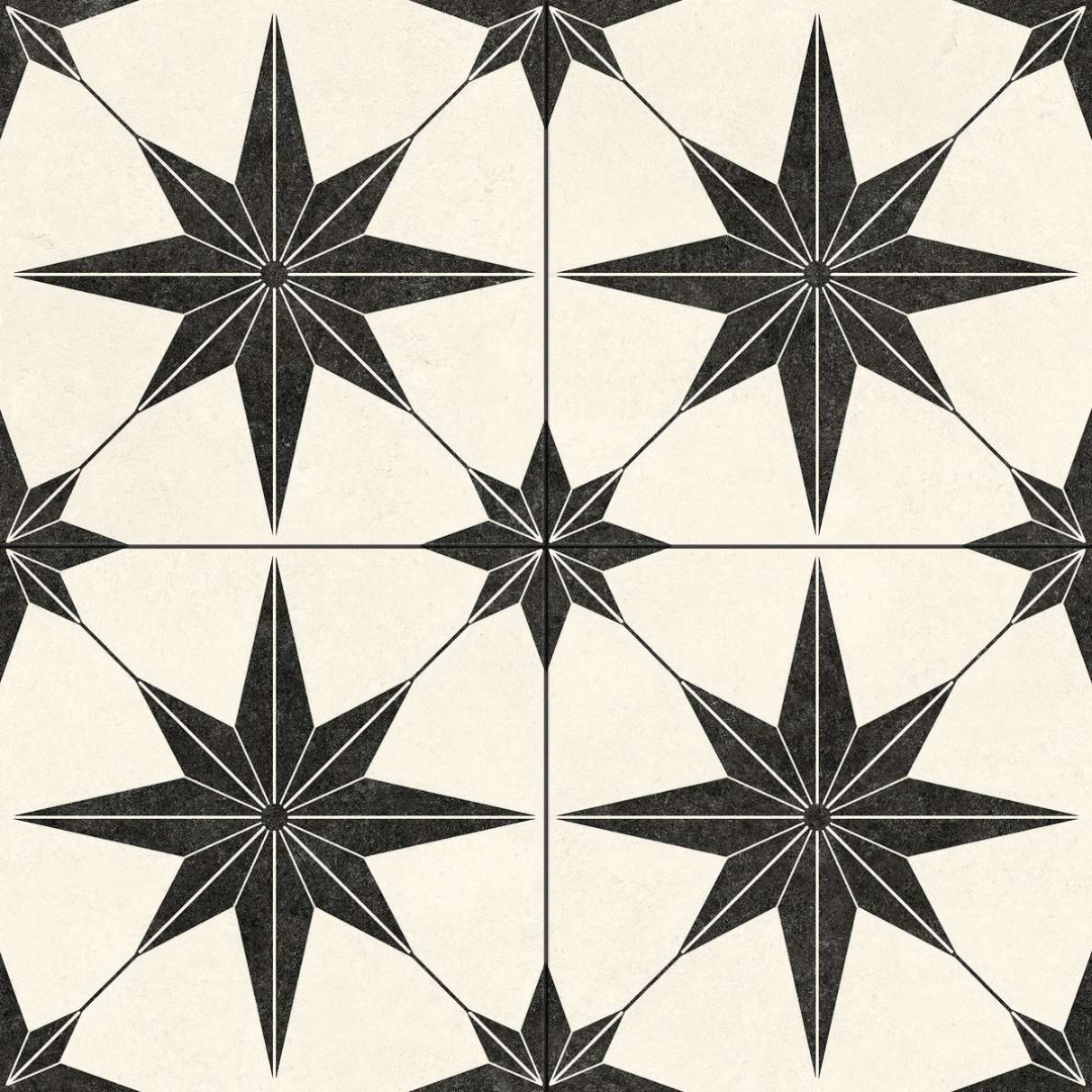N. Star White Porcelain Tile 45 x 45cm-Delforno