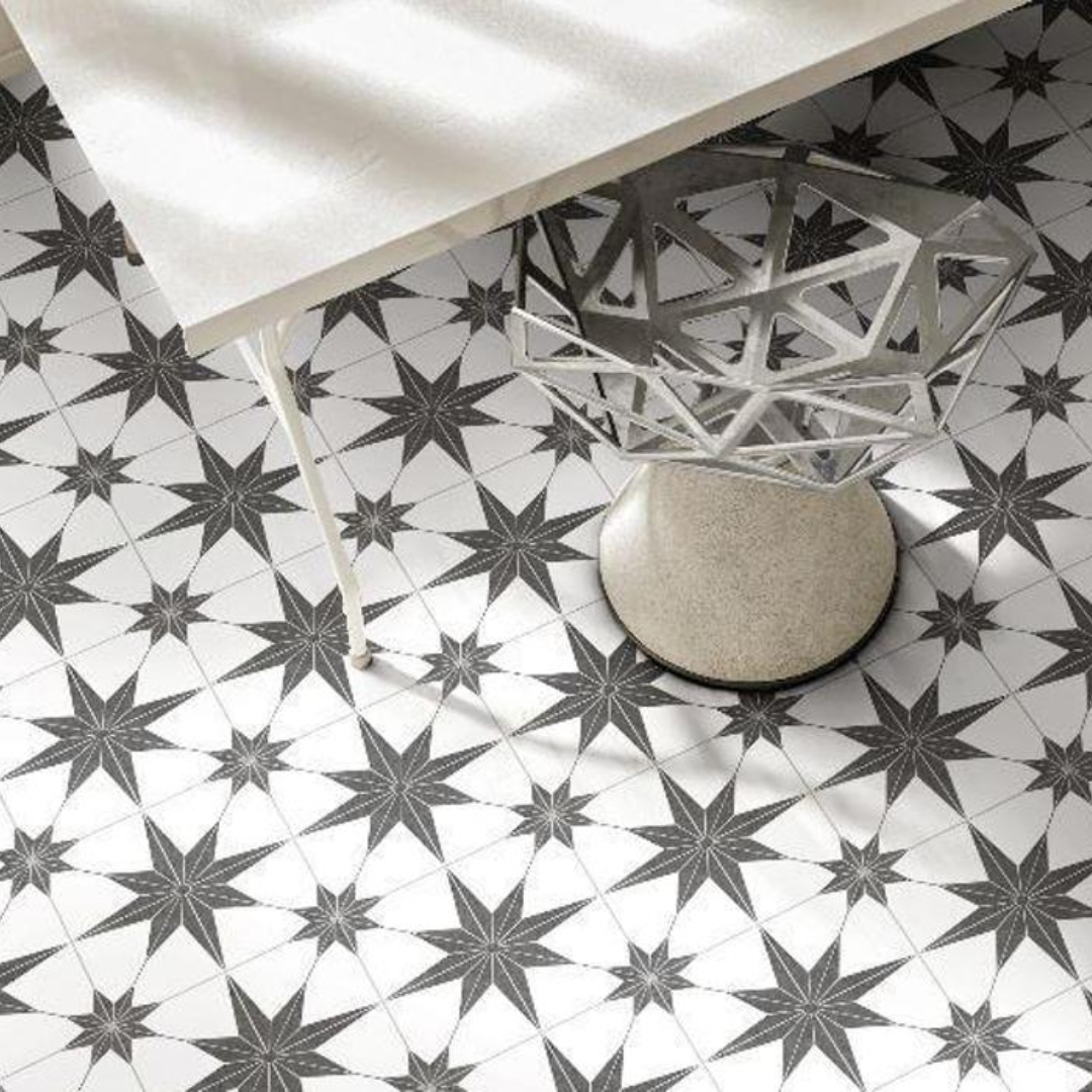 N. Star White Porcelain Tile 45 x 45cm-Delforno
