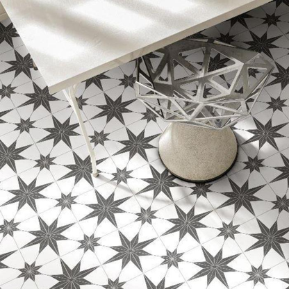N. Star White Porcelain Tile 45 x 45cm-Delforno