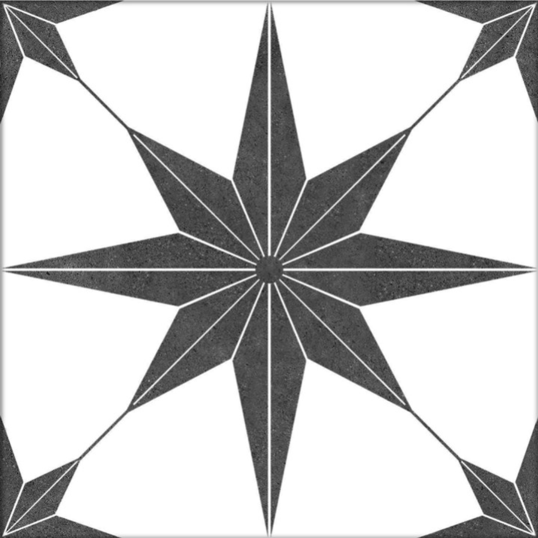 N. Star White Porcelain Tile 45 x 45cm-Delforno