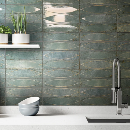 Lens Aqua Porcelain Tile 33x33cm