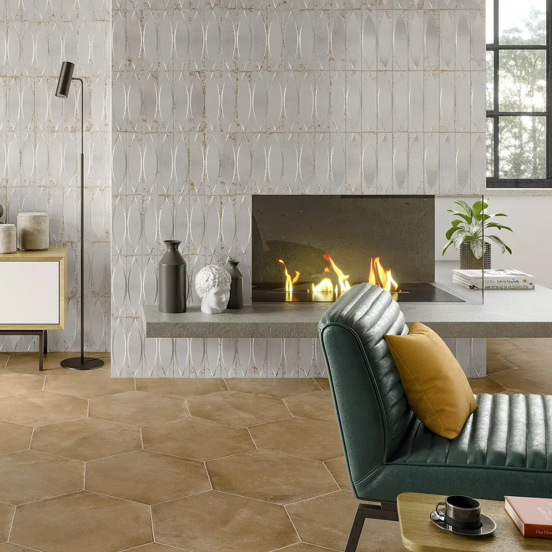 Lens White Porcelain Tile 33x33cm